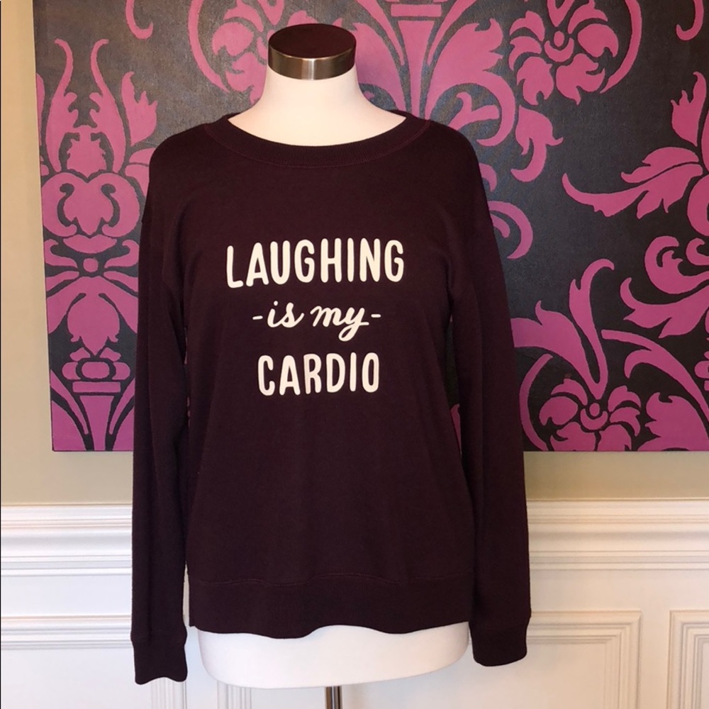 Laughing Is My Cardio Sweatshirt Burgundy